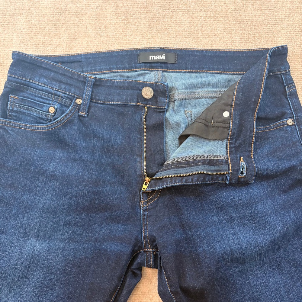 Mavi Jeans Men 36x32 Jake Dark Indigo Slim Leg Comfort Stretch Denim 18059